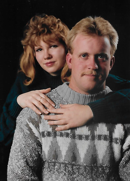 Our engagement photo from 1988