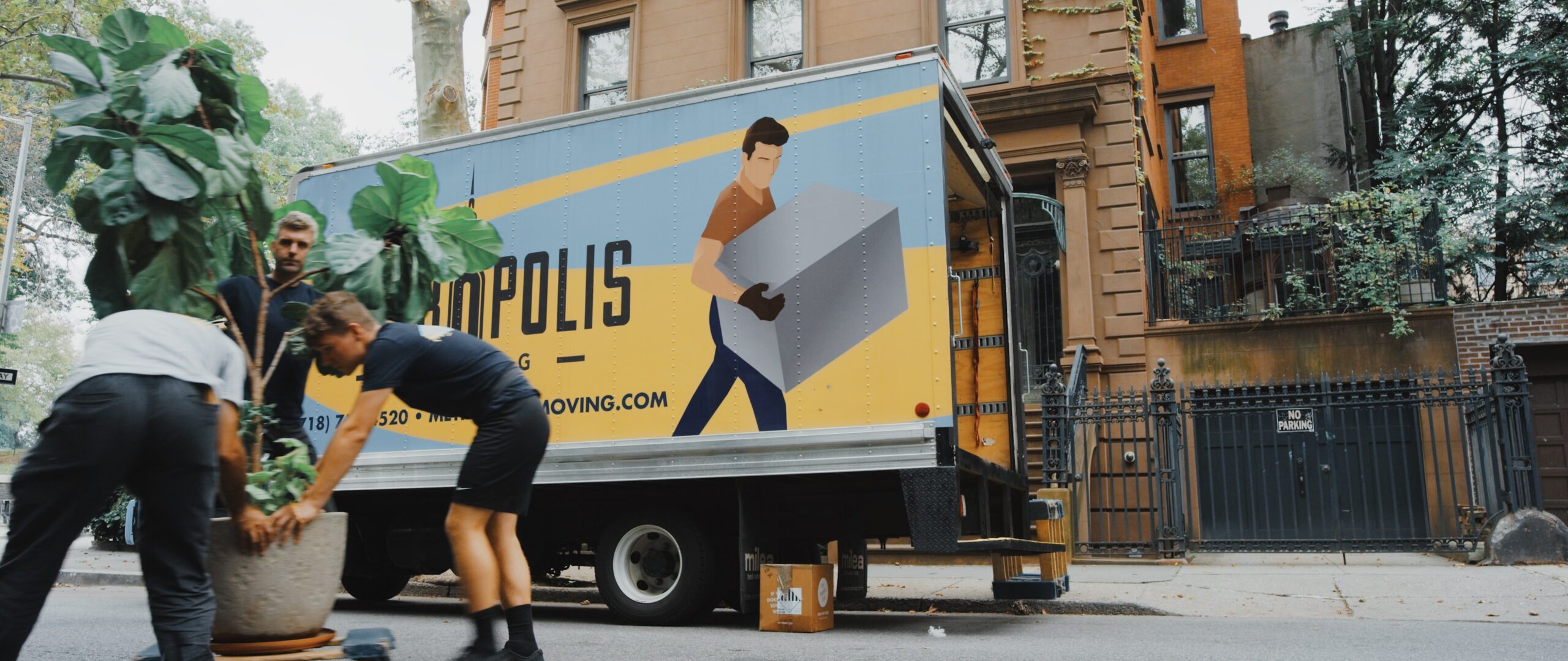 A furniture moving truck