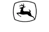 John Deere logo with yellow deer emblem and text