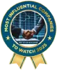 Most Influential Companies to Watch 2025 badge with handshake graphic