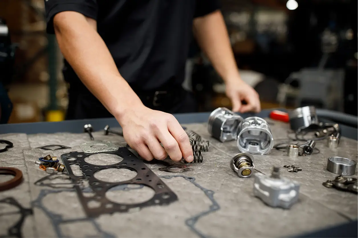 Industrial engine parts and repair work